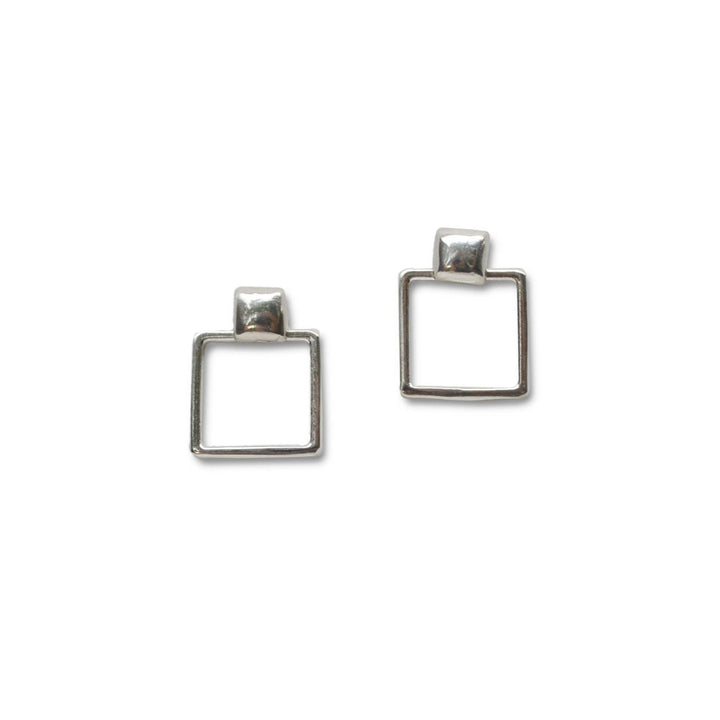 Frame Ear Jacket in Silver handcrafted earrings