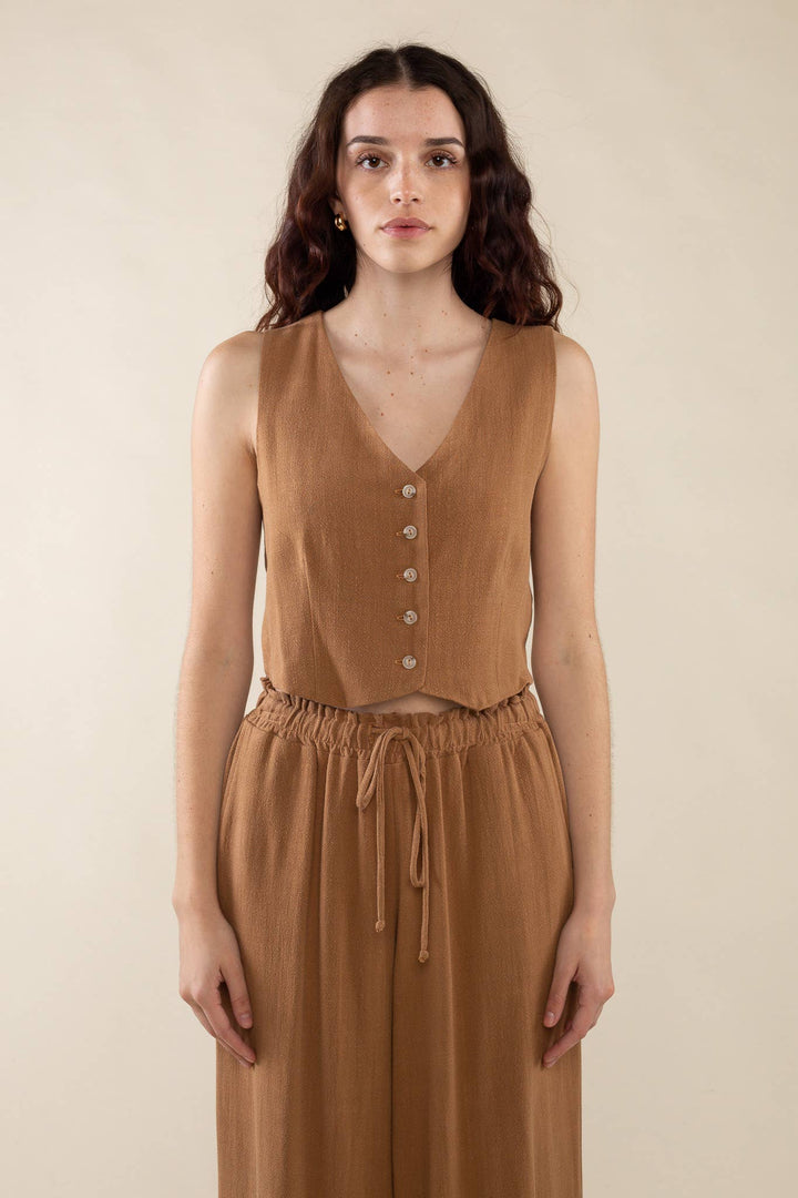 Lillith Linen Vest