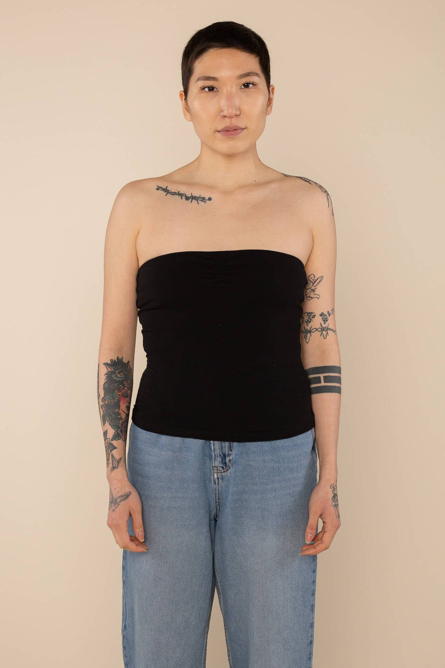 Cotton Jersey Bandeau Top