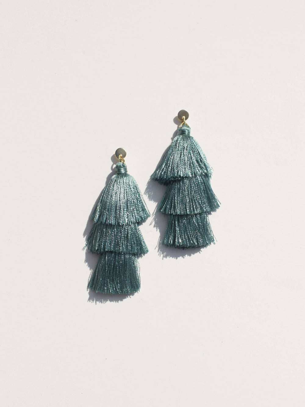 Spruce Tiered Tassel Earrings-Rover & Kin