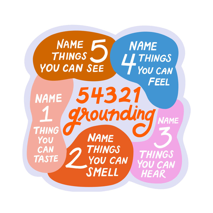 Odd Daughter Paper Co. - 54321 grounding techniques sticker