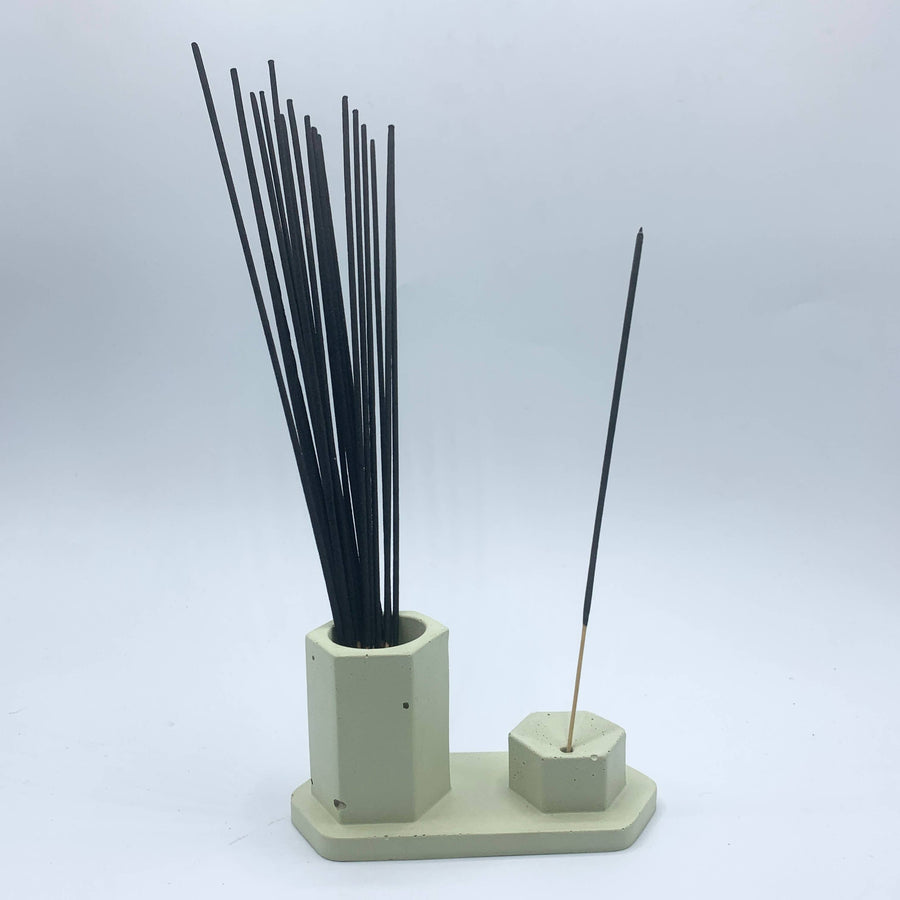Black owned shop Awkward Auntie - Incense Burner + Holder Yellow Green New Origin Shop