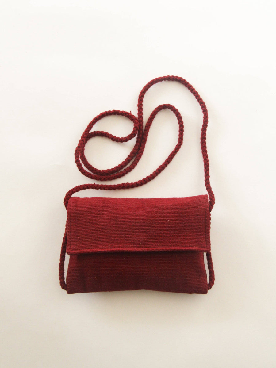 -Rhododendron braided crossbody bag