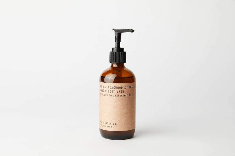 this gentle-yet-effective cleanser leaves the skin lightly fragranced and the mind a bit clearer.  Formulated first for the hands but suitable for the entire body, this collection is vegan and cruelty-free, contains no sulfates, parabens, or phthalates, and is packaged in recyclable glass bottles to fit right in with any home decor.  Scent Description The one that started it all. Some call it the boyfriend scent, we call it the O.G.  Notes of leather, teak, and orange. 