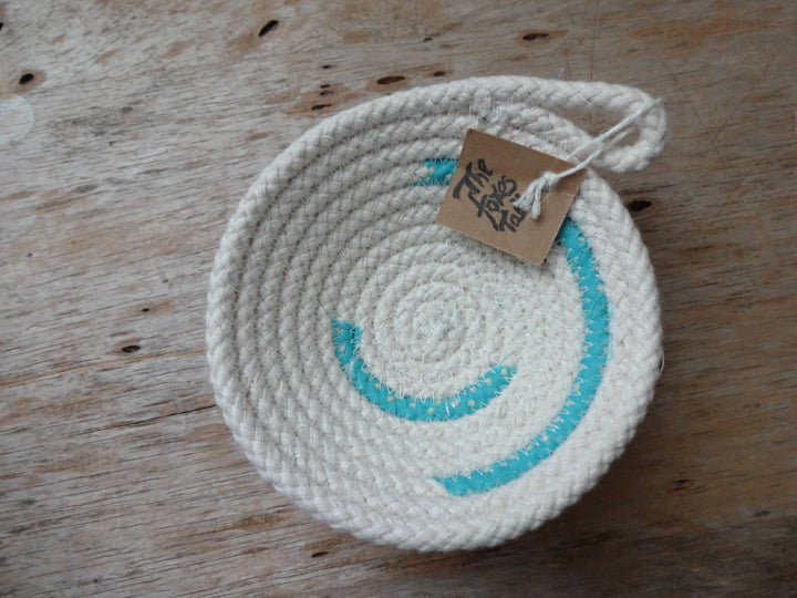 Small Rope Bowl With Fabric AccentsThe Foxes Tail - multiple