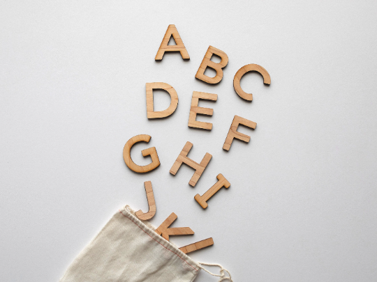 Gladfolk - Wooden Uppercase Alphabet Set • Movable Alphabet Set Maple