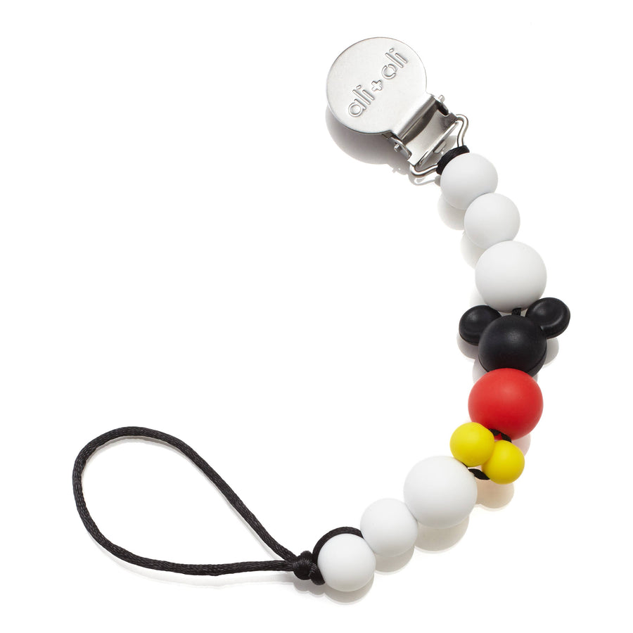 Ali+Oli Pacifier Clip (Black Mouse)