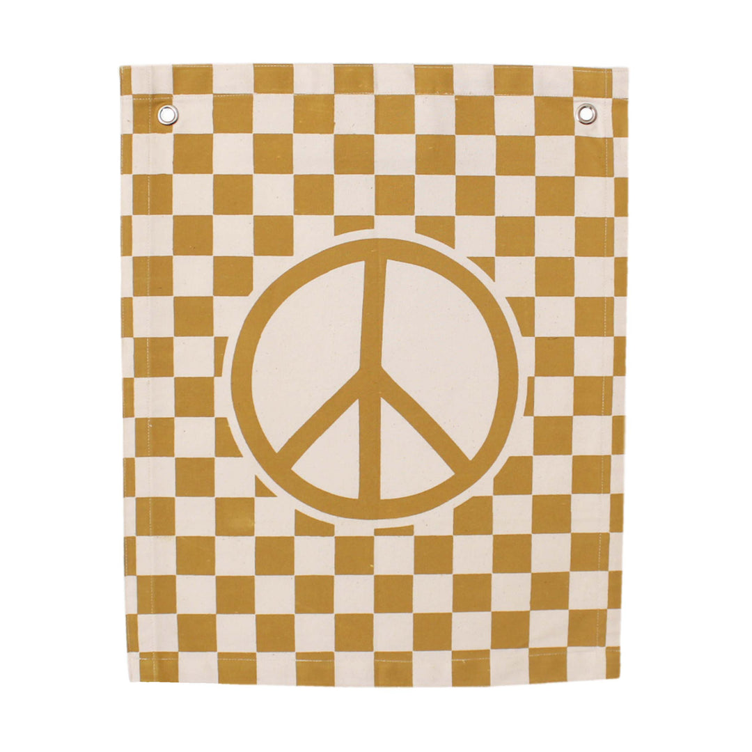 Imani Collective - Checkered Peace Sign Banner