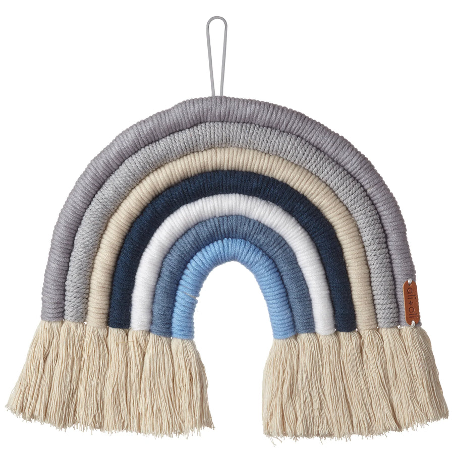 ali and oli midnight macrame wall decor rainbow cool color scheme