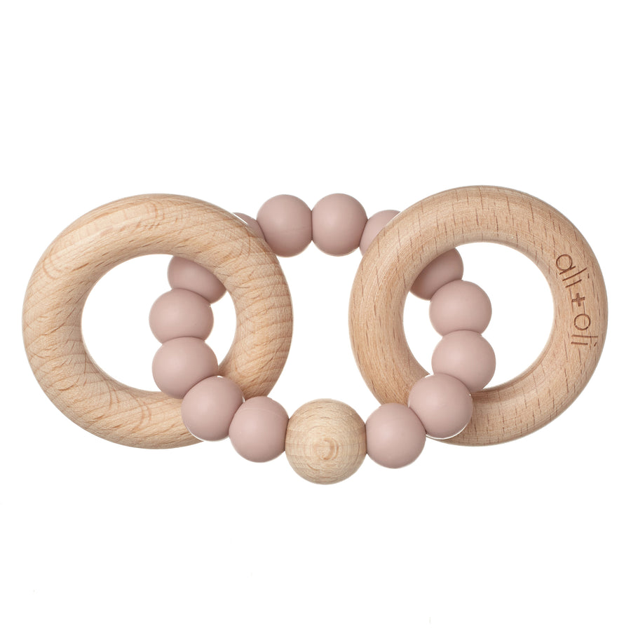 Blush Silicone Bead Teether Toy Ali+Oli