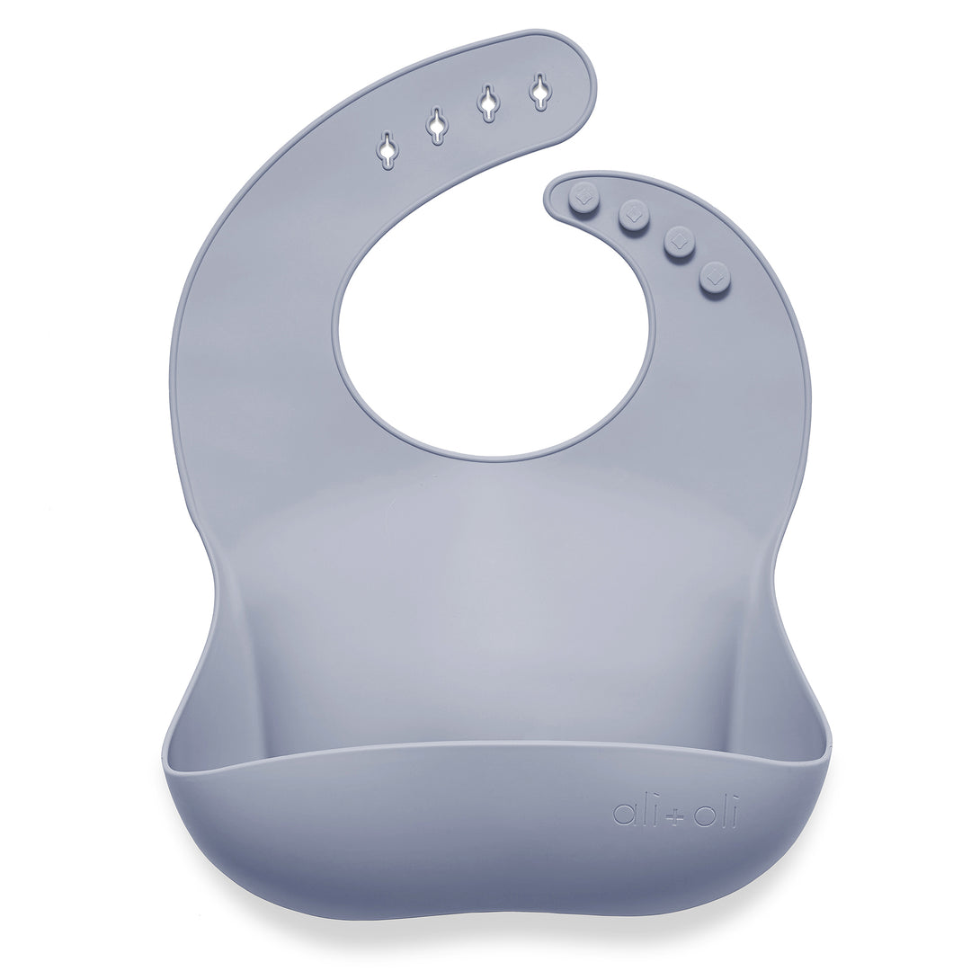 pebble color silicone baby bib   