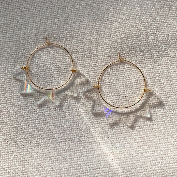 Radiant Hoop Earrings 35 mm