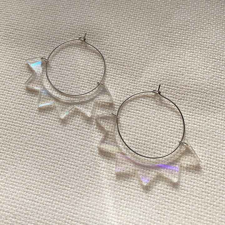 Radiant Hoop Earrings 35 mm