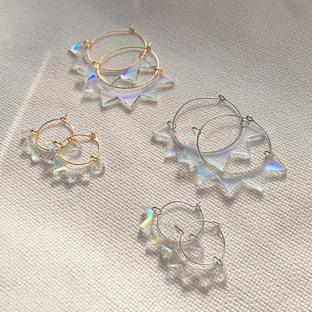 Radiant Hoop Earrings 35 mm