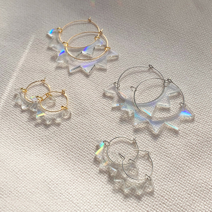 Radiant Hoop Earrings 35 mm