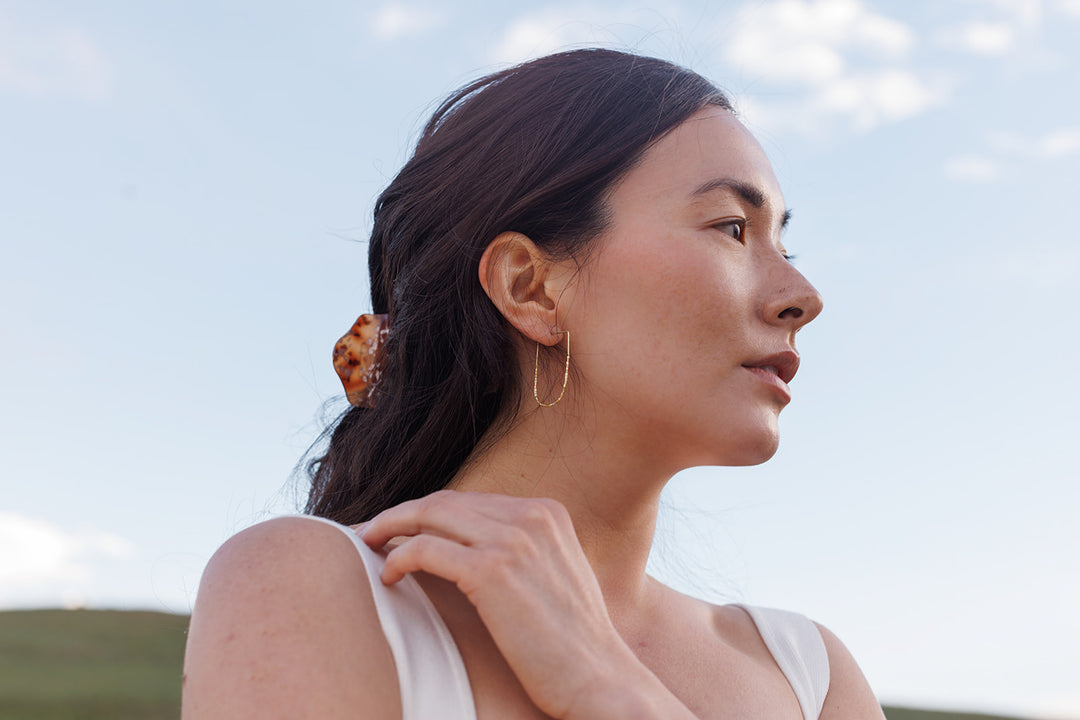 Gold Beaded Drape Earrings-Rover & Kin (multiple)