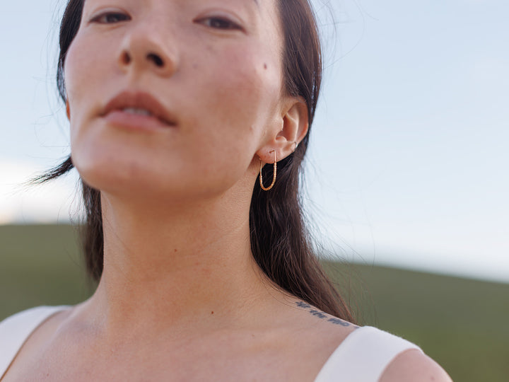 Gold Beaded Drape Earrings-Rover & Kin (multiple)