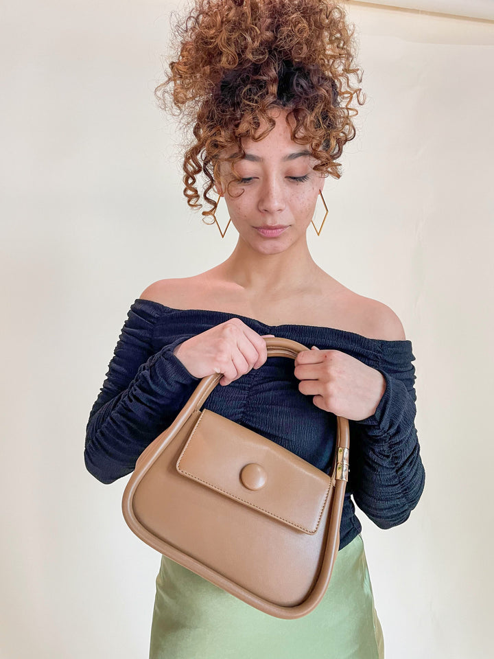 Jasmine Vegan Crossbody Bag in Tan