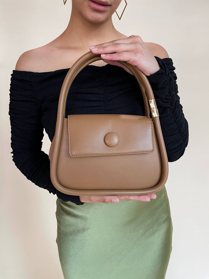 Jasmine Vegan Crossbody Bag in Tan
