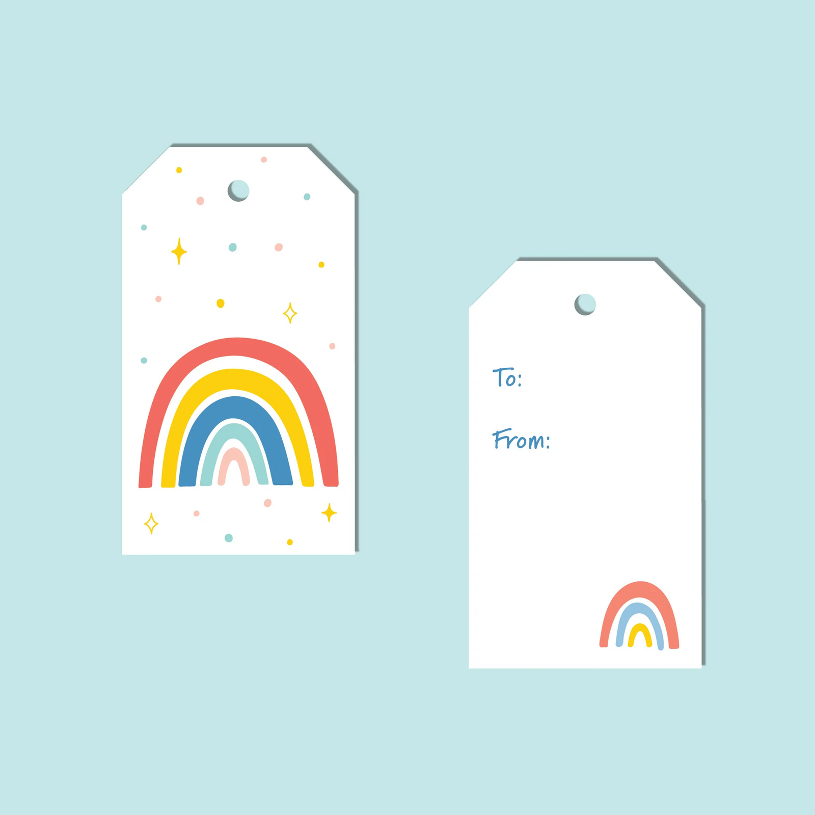 Rainbow Gift Tags, Set Of 10Rainbow Gift Tags, Set Of 10
