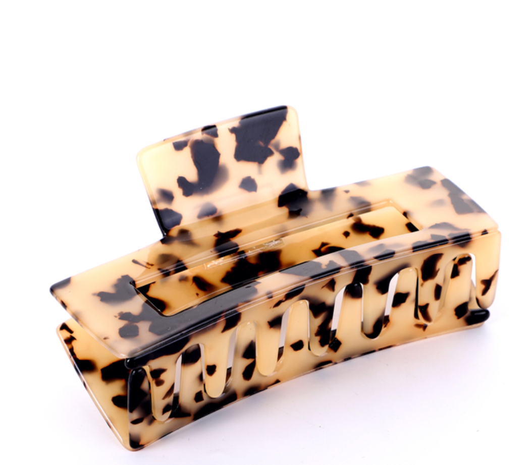 Austin texas hair accessories Classic large hair clip caramel toffee -Milk + Sass