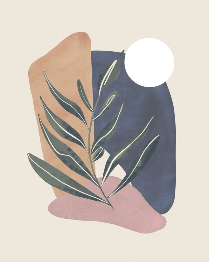 walker noble abstract and plant art print
