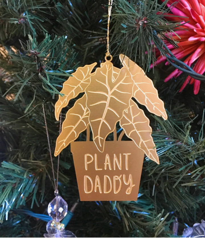 Plant Lady/Daddy Brass Ornament-Pineapple Sundays Design Studio