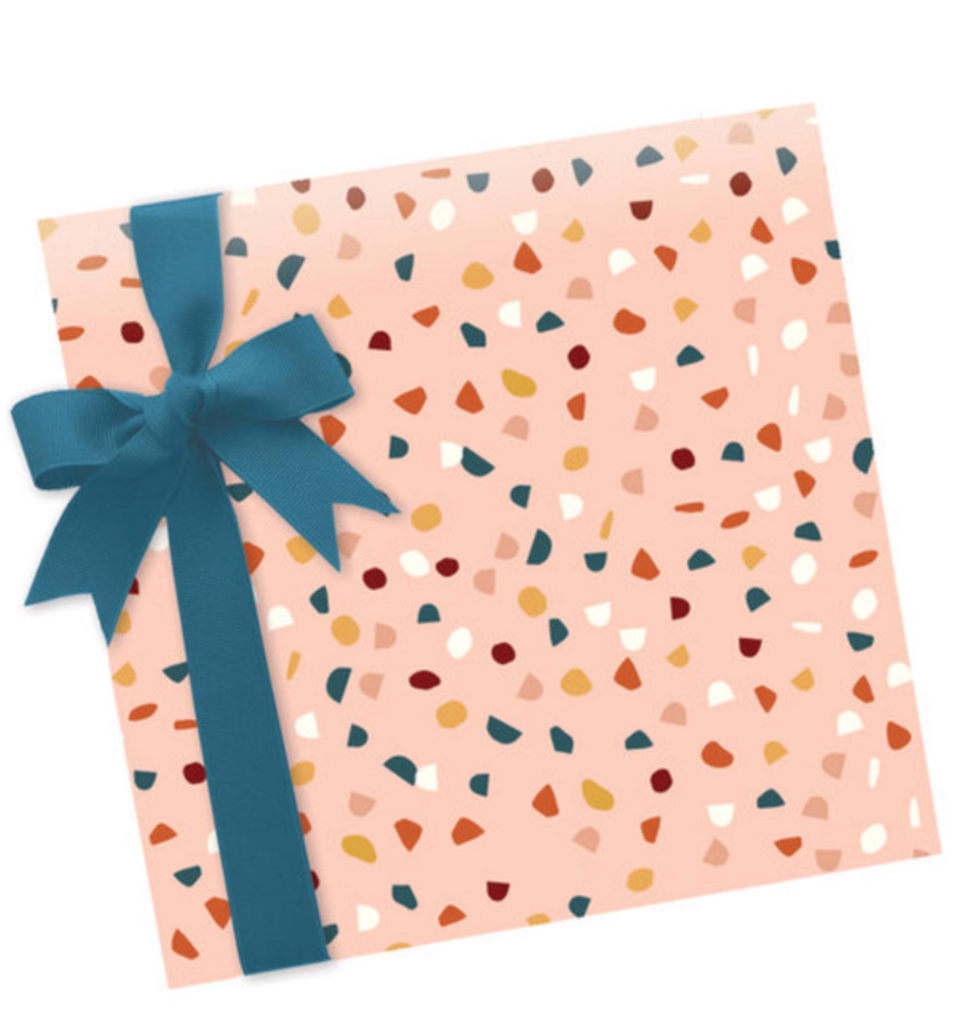 terrazo gift wrapping roll
