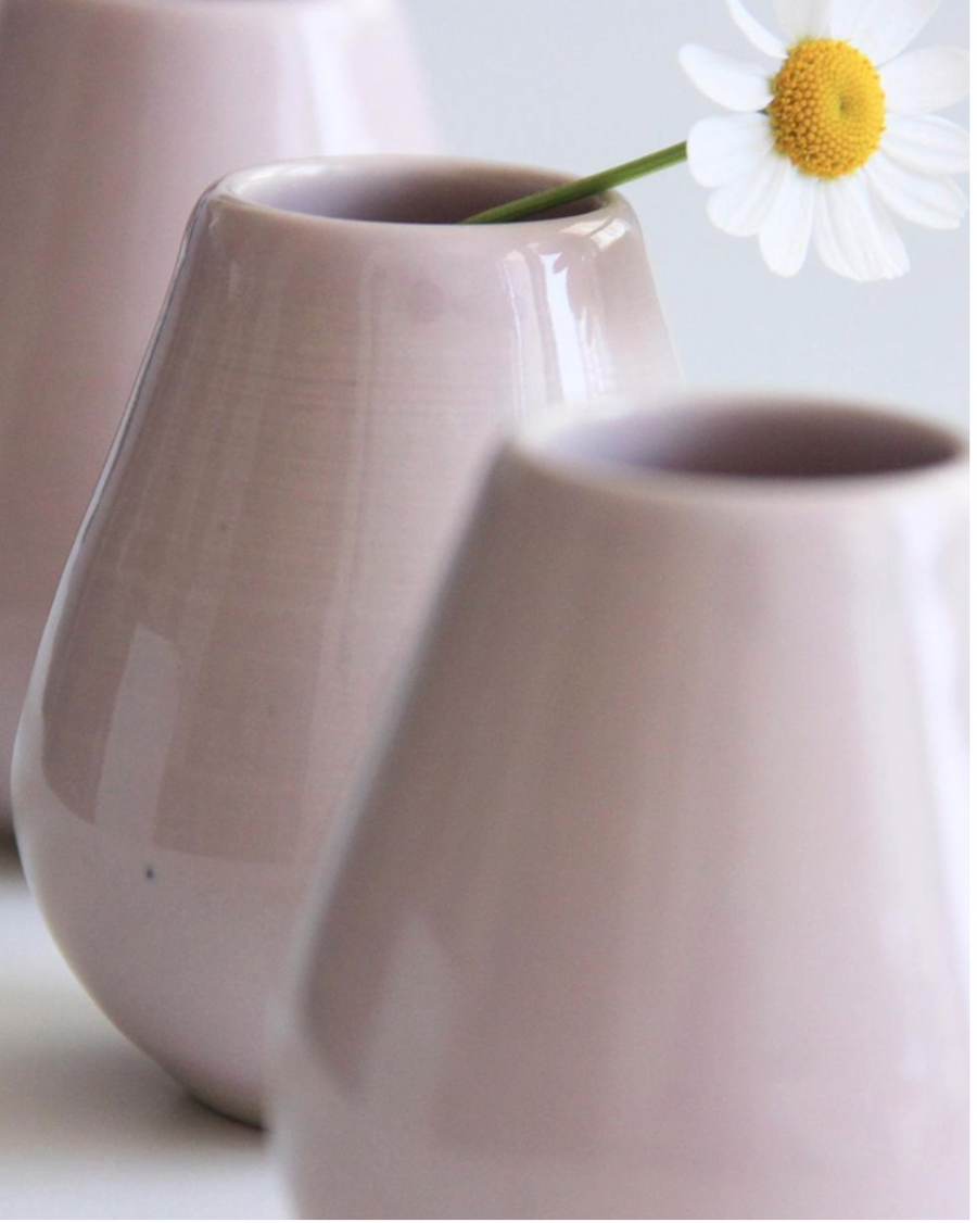 Light Pink Ceramic Bud Vase