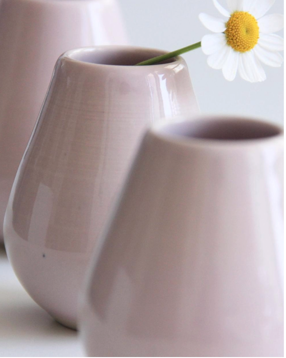 Light Pink Ceramic Bud Vase