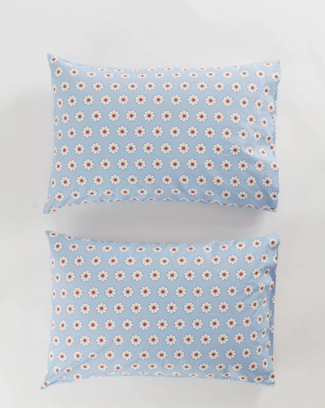 Blue DaisyPillow Case Set of 2