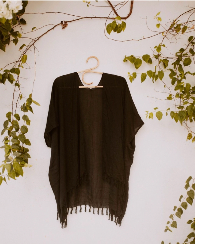 Solid Kimono Black