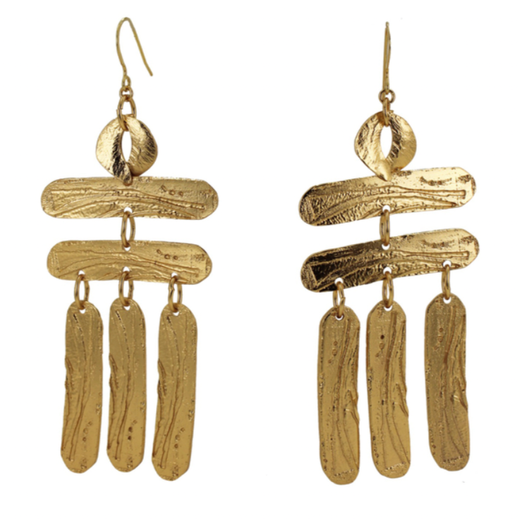 Building A Ladder - Hand Etched Earrings