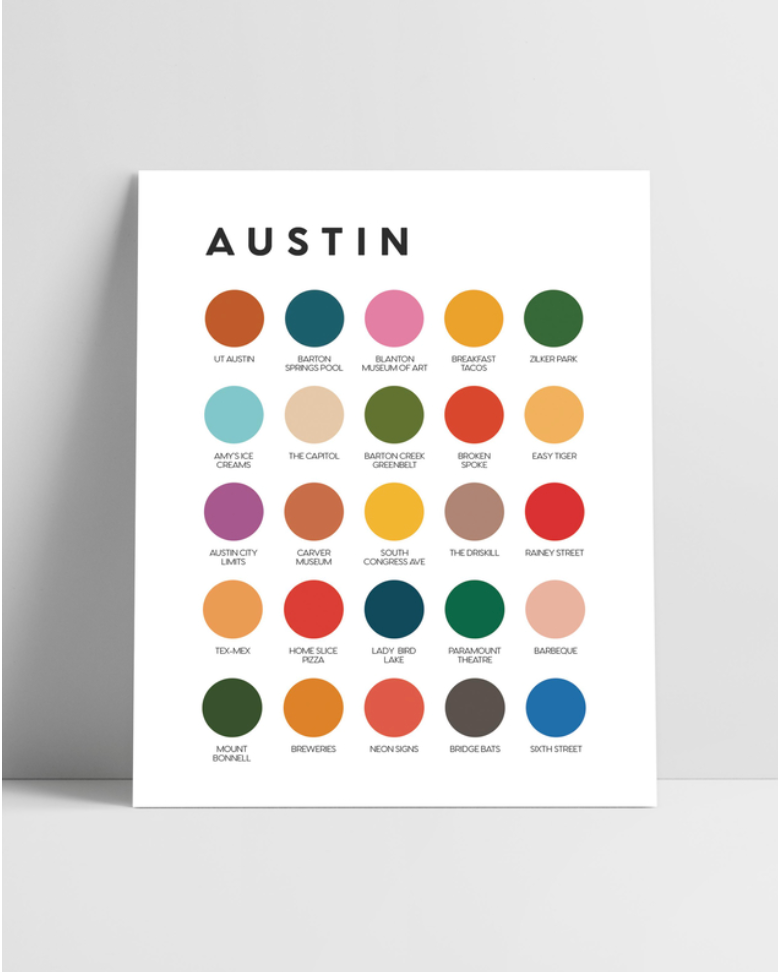 Austin Color Palette Art Print