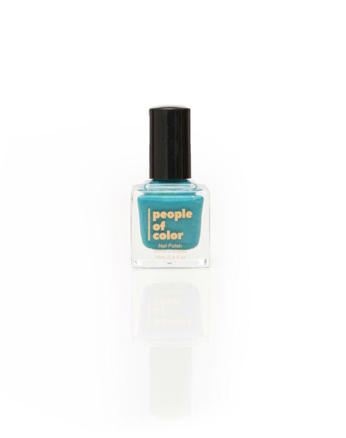 people of color turquoise nail polish