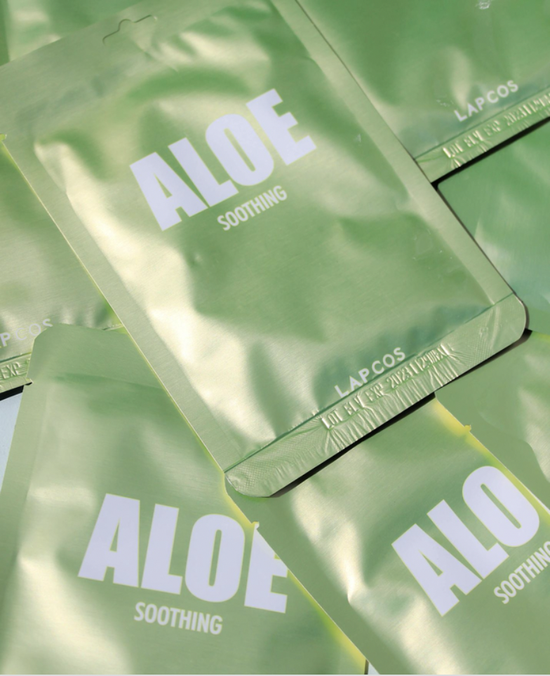 5 packs of aloe soothing sheet mask