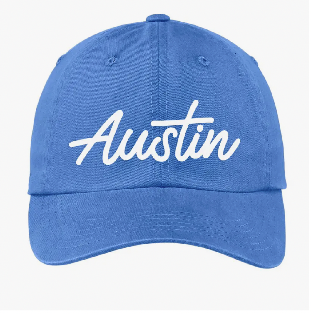 Austin Cursive Baseball Cap-Frankie Jean