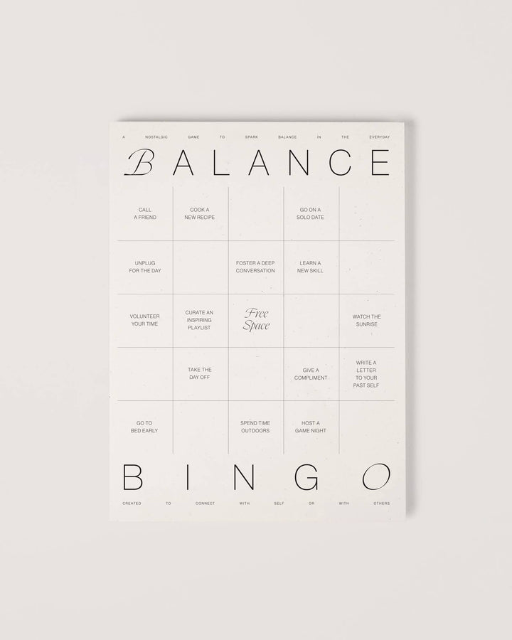 Balance Bingo Pad Wild house paper 