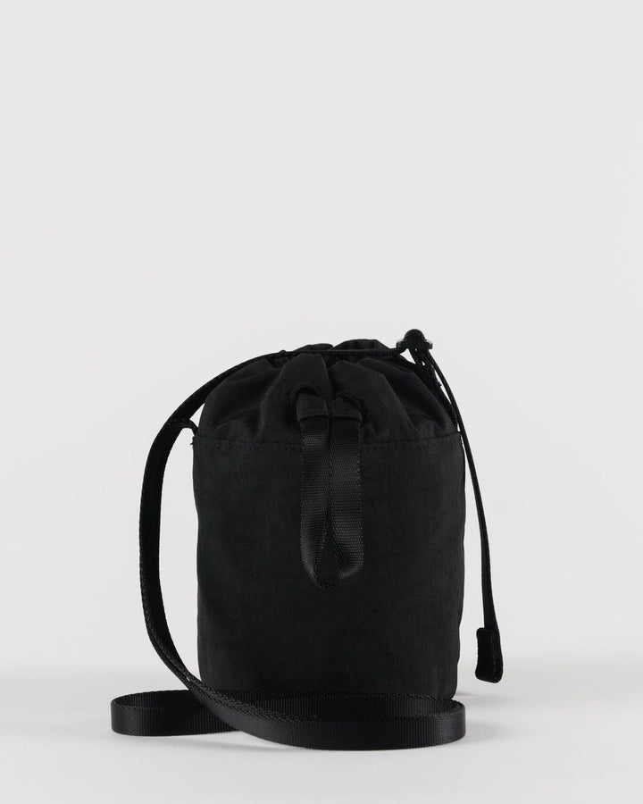 black baggu mini bucket bag