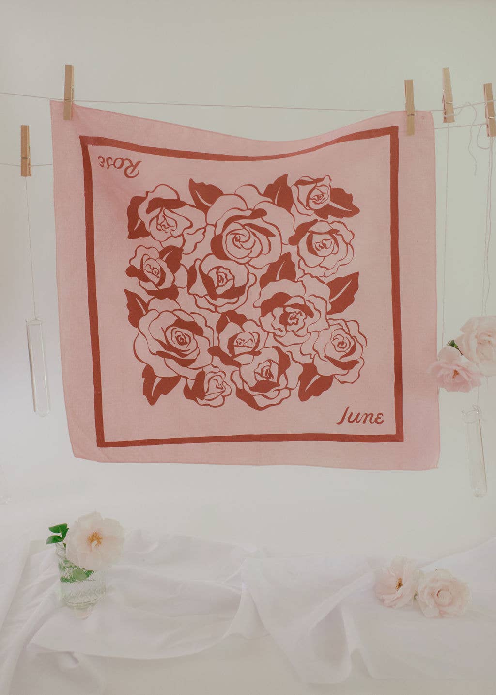 The Rose Bandana hand dyed 