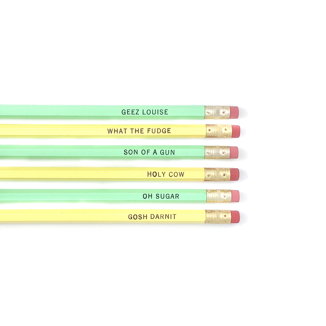 Grey Street Paper - Grandma's Cuss Words Set Of 6 Pencils