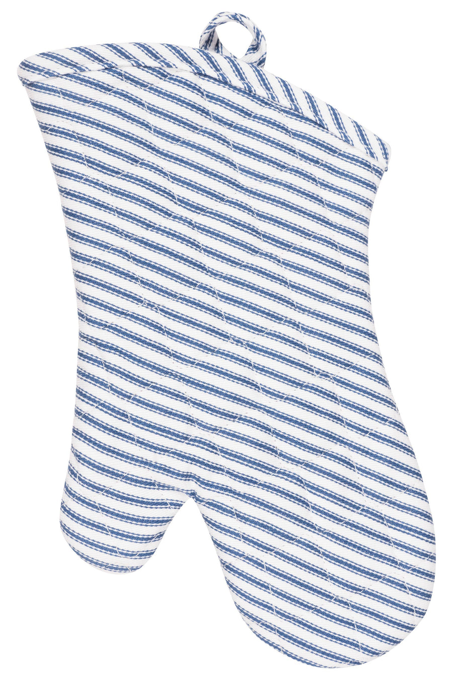 Blue stripe oven mitt