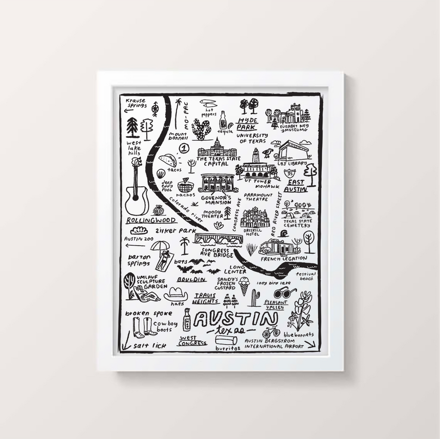  Austin Map Print-People I've Loved 