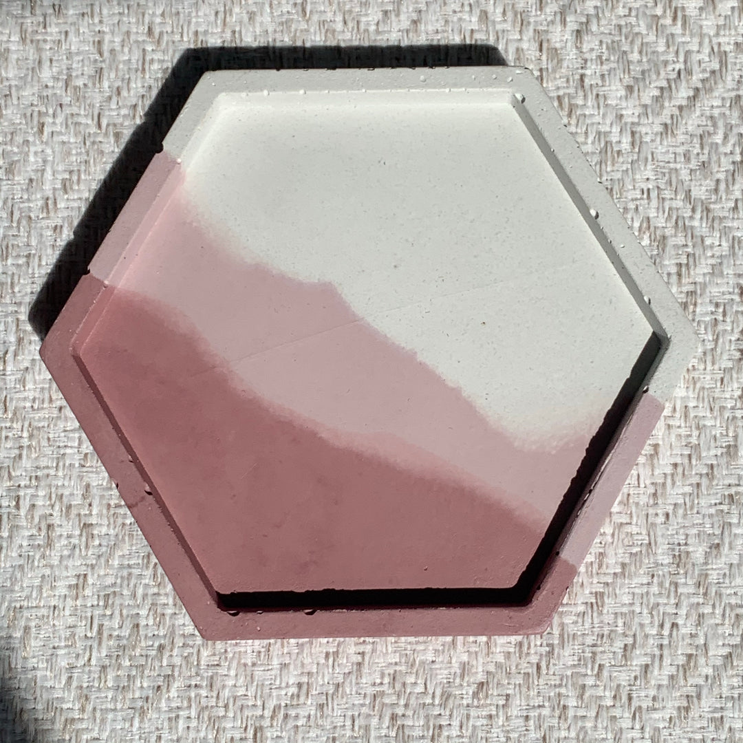 Hexagon Tray- Plum Ombre