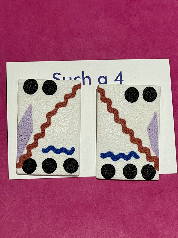 such a 4 canvas #4 inspired statement stud earrings