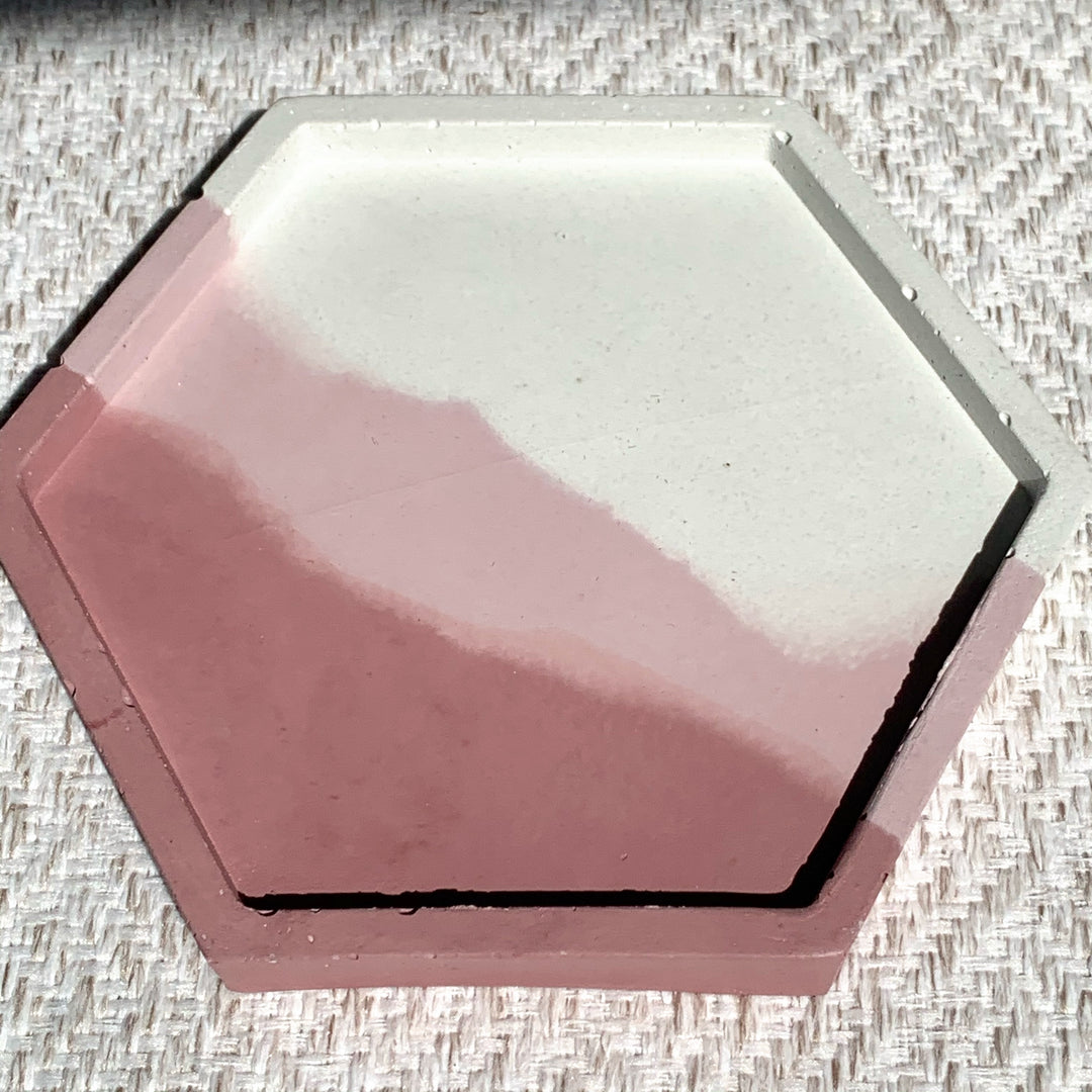 Hexagon Tray- Plum Ombre