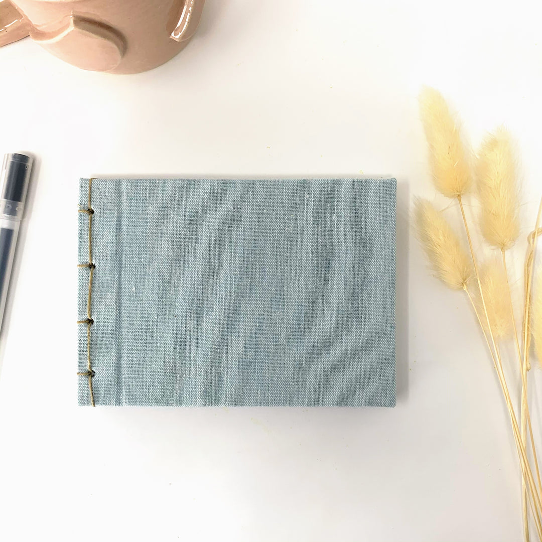 Essex Linen Aqua small journal