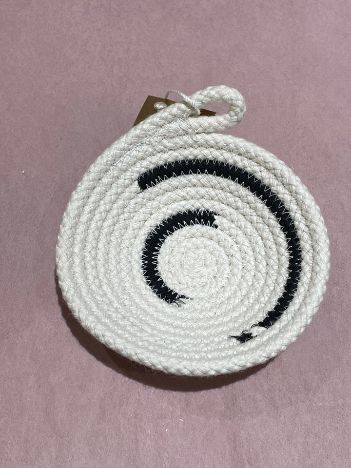 Small Rope Bowl With Fabric AccentsThe Foxes Tail - multiple