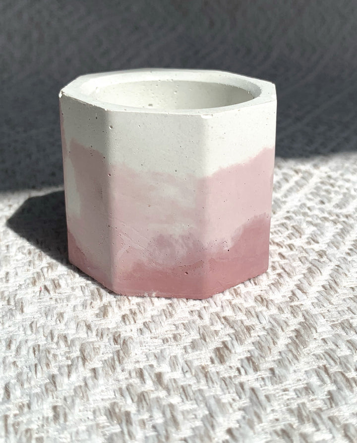 rose ombre handcrafted ceramic concrete planter Awkward Auntie