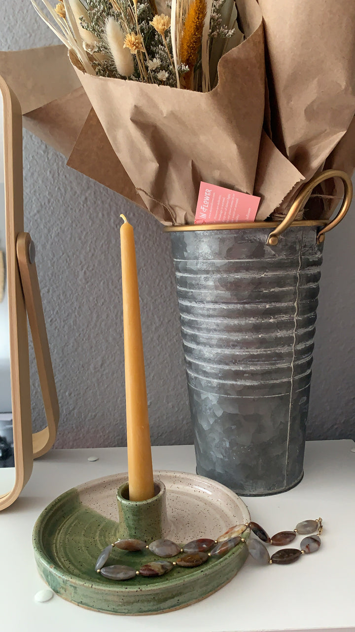 Neutral Ceramic Candle Dish